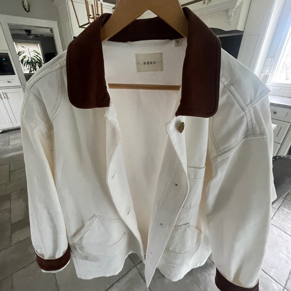 Doen Pascual Jacket/barn jacket/Womens Large white/Salt